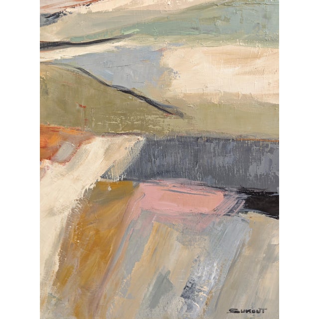 Textile First Light, Abstract Landscape, Contemporary, Framed by Sophie Dumont For Sale - Image 7 of 9