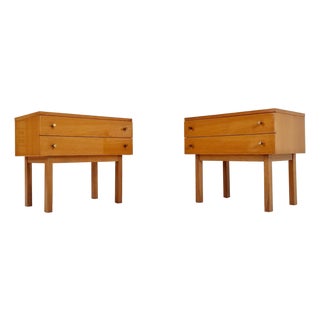 Mid-Century Modern German Oak Nightstands from WK Möbel, 1960s, Set of 2 For Sale