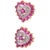 2010s 14 Karat White and Yellow Gold Button Ruby Earrings With Diamonds For Sale - Image 5 of 7