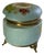 Antique French Enameled Opaline Gilt Ormalu Hand Painted Courting Scene Trinket Box C1900 For Sale