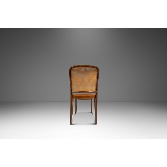 Wood Single Patinaed Bentwood Prague Model 811 Side Chair by Josef Frank for Stendig W/ Original Cane Seat & Back, Poland, C. 1960s For Sale - Image 7 of 18