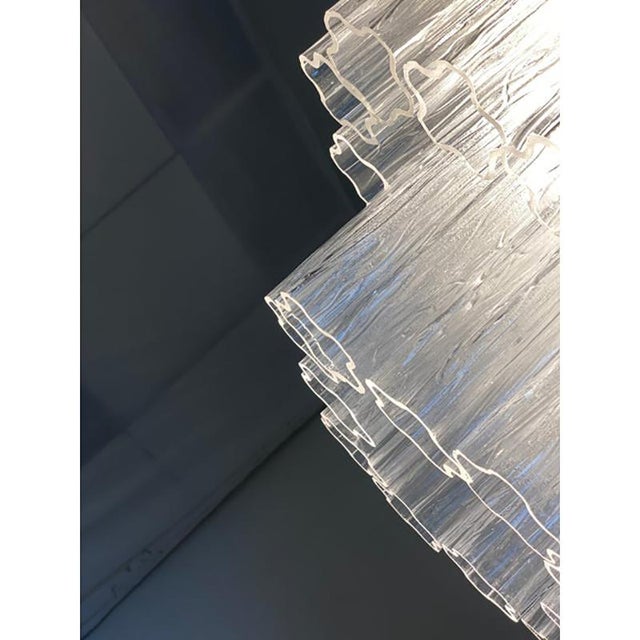 Transparenttronchi in Venini Style Murano Glass Sputnik Squared Flush Mount by Simoeng For Sale - Image 7 of 11