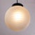 Black Suspension Light with White Murano Glass Sphere with White Striped Decoration, Italy, 1980s For Sale - Image 8 of 10