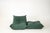 Ligne Roset Set of Togo Lounge Chair and Teal Fabric by Michel Ducaroy for Ligne Roset, 1973 For Sale - Image 4 of 18