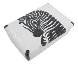 Mid-Century Italian Pottery Zebra Box