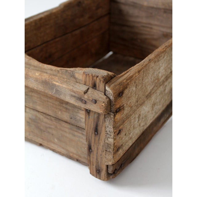 Antique Wood Farm Crate For Sale - Image 6 of 18