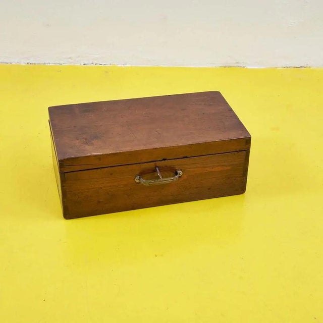 Antique Wooden Box with Dividers For Sale - Image 9 of 9