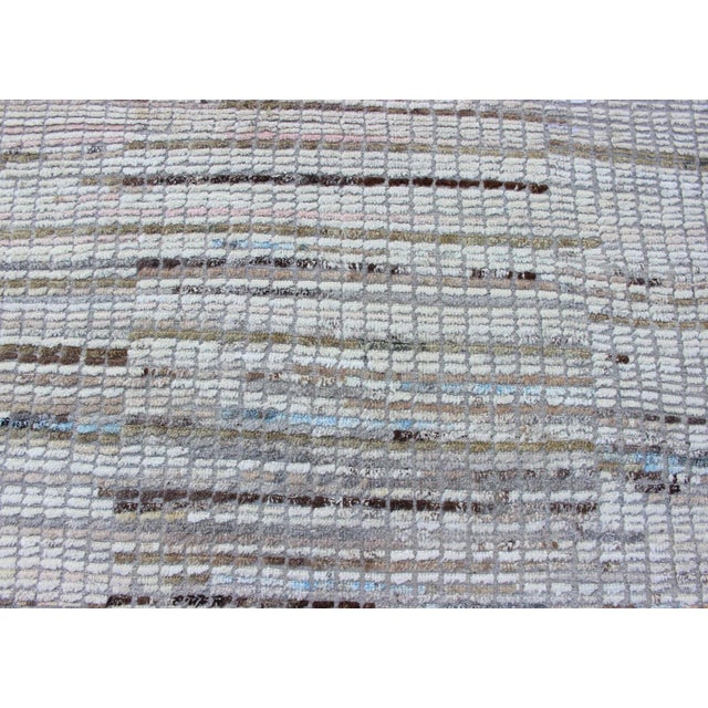 Moroccan Tribal Rug in Ivory and Soft Blue by Keivan Woven Arts 8'8 X 11'7 For Sale - Image 13 of 15
