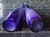 1980s Postmodern Oggetti Style Amethyst Swirl Art Glass Floor Vases - A Pair For Sale - Image 4 of 7