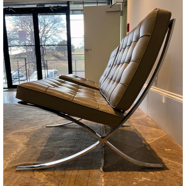 Vintage Pair of Knoll Barcelona Chairs Chairish