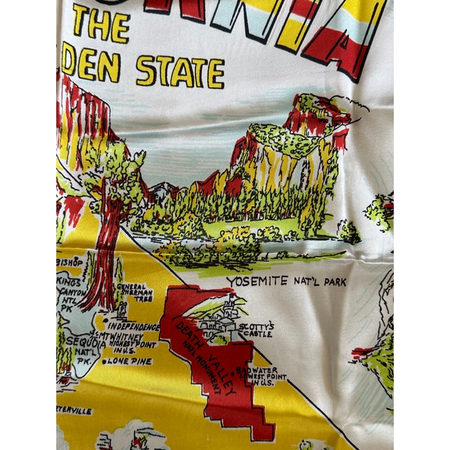 Yellow Vintage California Textile Wall Hanging For Sale - Image 8 of 12