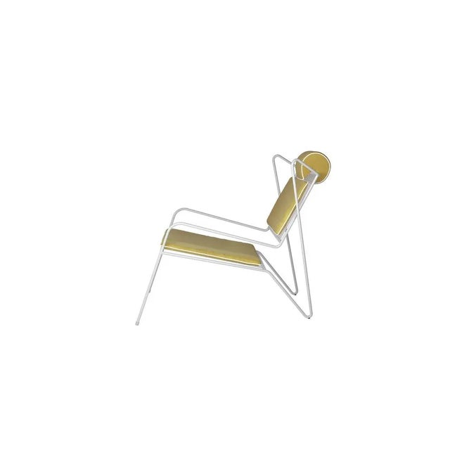 Not Yet Made - Made To Order White Capri Easy Lounge Chair with Seat Cushion by Cools Collection For Sale - Image 5 of 6