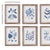 Modern Blue Leaf Petite Prints, Set Of 6 For Sale - Image 3 of 5