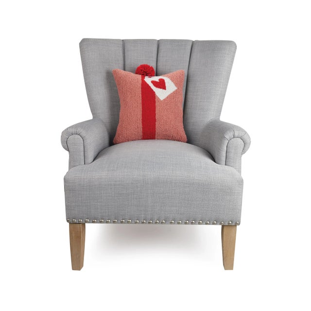 A festive way to spruce up your home for the holidays and winter season! 100% wool hooked throw pillow / accent pillow....