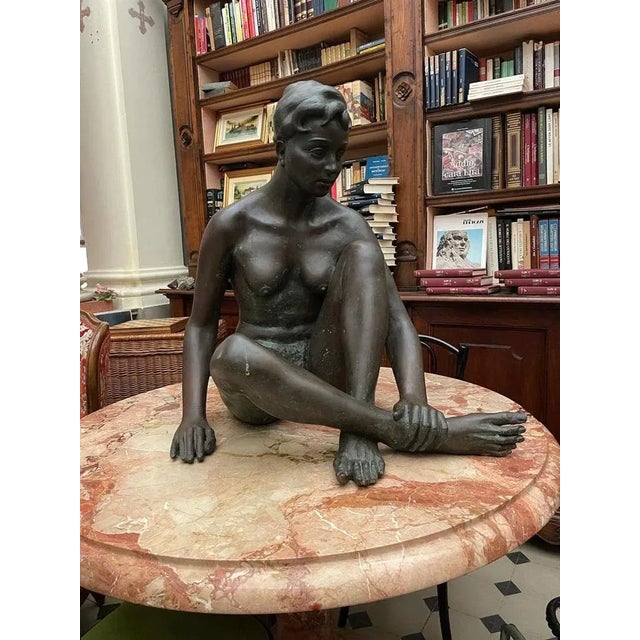 Bruni Bronze Women's Bronze Sculpture, 1920s For Sale - Image 9 of 10