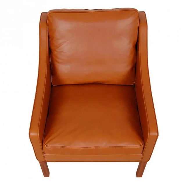 Wood Model 2207 Lounge Chair in Walnut and Anilin Leather by Børge Mogensen for Fredericia For Sale - Image 7 of 11
