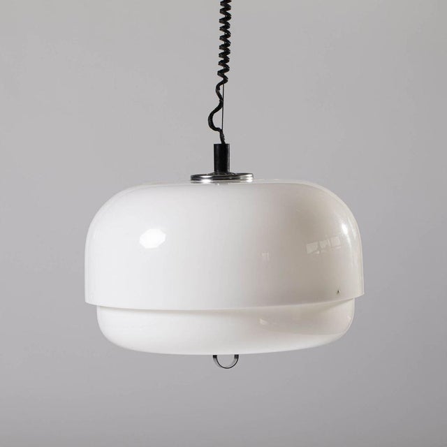 Harvey Guzzini Space Age Pendant Lamp from Guzzini for Meblo / Guzzini, Italy, 1970s For Sale - Image 4 of 4