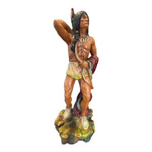 Late 20th Century Native American Indian Warrior Sculpture, 1969