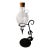 Mid 20th Century Austrian Hand-Blown Crystal Wine Aerator Decanter & Wrought Iron Stand – 23" For Sale