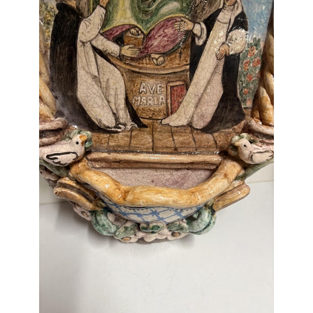Holy Water Stoup of Our Lady of Pompeii, 1950 For Sale - Image 12 of 13