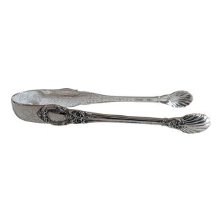 1940s Lunt "American Victorian" Sterling Silver Sugar Tongs For Sale