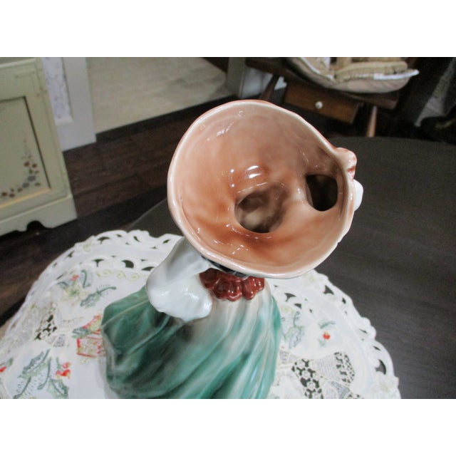 Mid-Century Modern 1950s Harder to Find Florence Ceramics Ava Pasadena California Dance Spanish Girl Bowl For Sale - Image 3 of 14