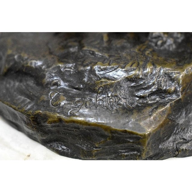 Marble and Bronze Clock by Théodore Gechter, 19th Century For Sale - Image 6 of 18