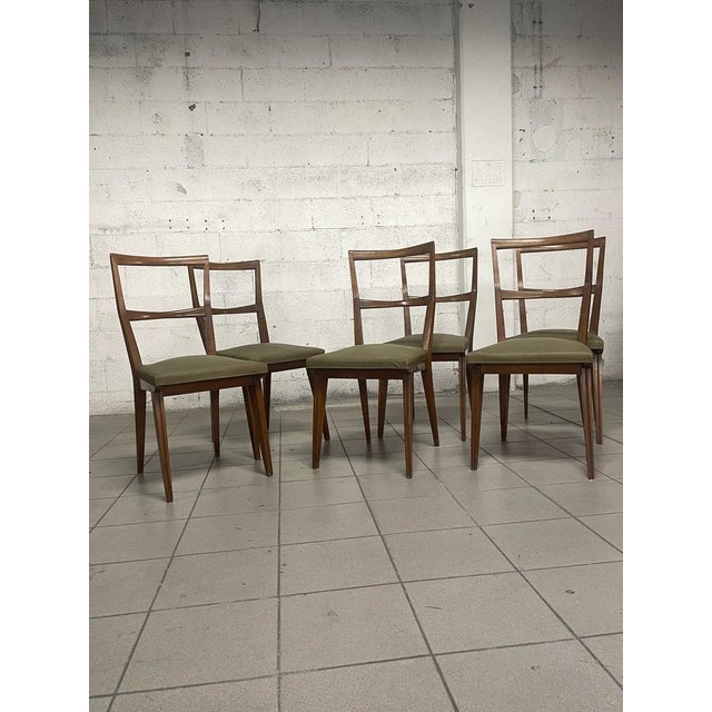 Dining Chairs in Walnut, 1960s, Set of 6 For Sale - Image 6 of 17