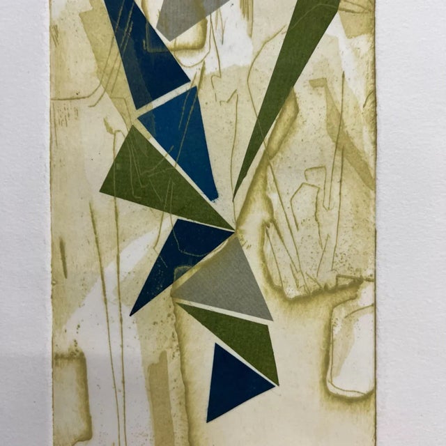 1990s 1990s Abstract Modern Signed Color Artwork on Paper For Sale - Image 5 of 8