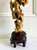 Tall Elegant Chinese Scholar Rock Yellow Taihu Stone on Wood Stand For Sale - Image 9 of 18