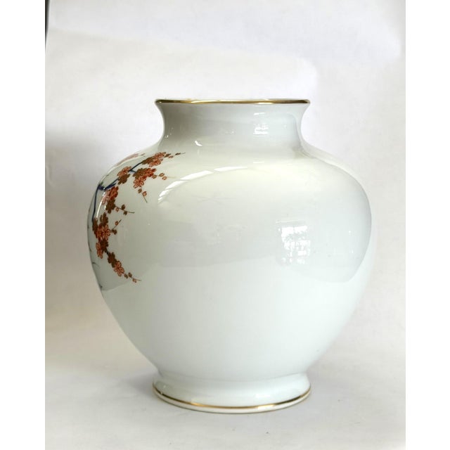 Fukagawa Vase With Cherry Blossoms For Sale - Image 4 of 15