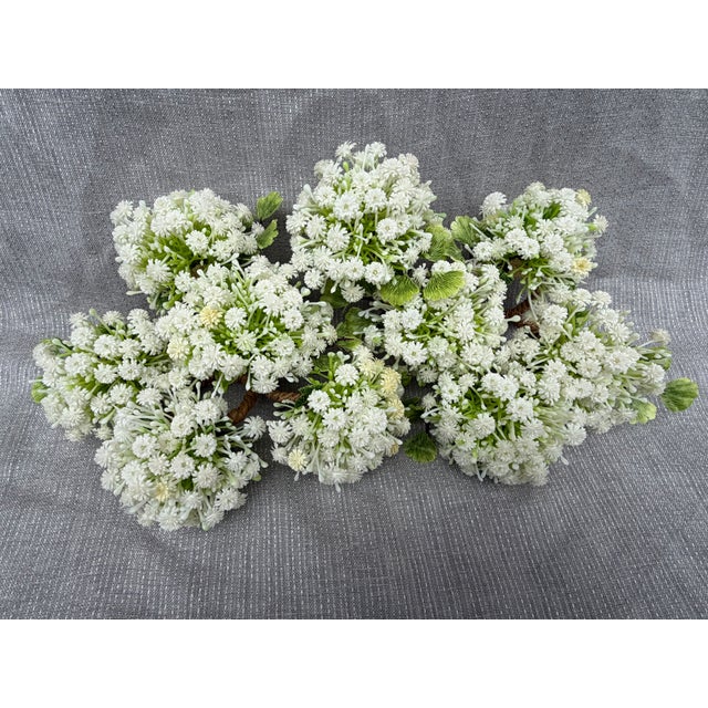 White Green Floral Napkin Ring - Set of 10 For Sale - Image 15 of 16