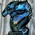 Vintage Blue Glazed Double Horse Head Lamp For Sale - Image 11 of 13