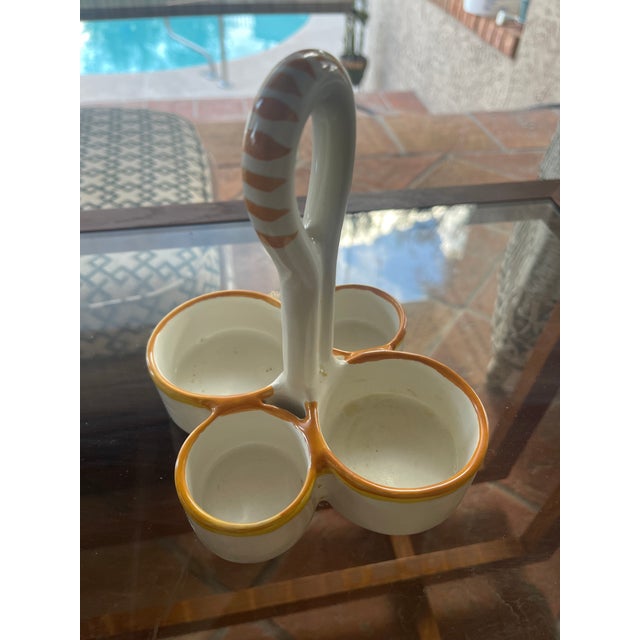 Vintage Handmade Rampini Italy Lemons Ceramic Cruet Set & Wine Cooler - 6 pcs For Sale - Image 9 of 10