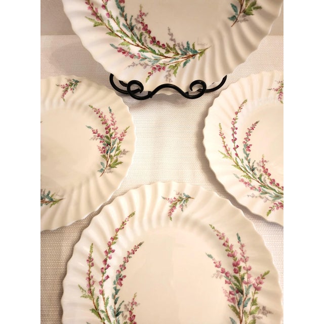 1940s Vintage Royal Doulton Bell Heather Dinner Plates- Set of 4 For Sale - Image 5 of 10