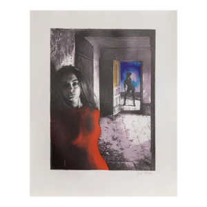 Dancers in an Abandoned House Ii, Sandu Liberman Lithograph, Signed in Pencil