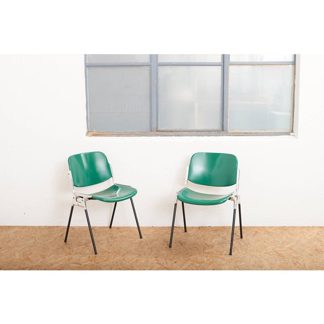 DSC 106 Stacking Chair in Chrome-Plated Tubular Steel by Giancarlo Piretti for Anonima Castelli, 1965 For Sale - Image 11 of 12