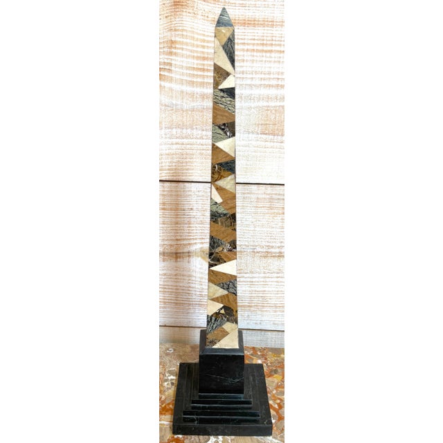 Late 20th Century Pair of Graduated Tessellated Specimen Marble Obelisks by Maitland-Smith For Sale - Image 5 of 14