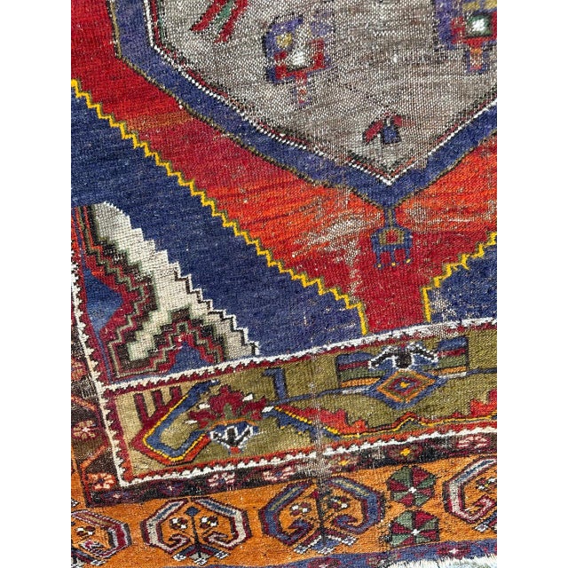 Vintage Turkish Distressed Rug, 1930s For Sale - Image 3 of 18