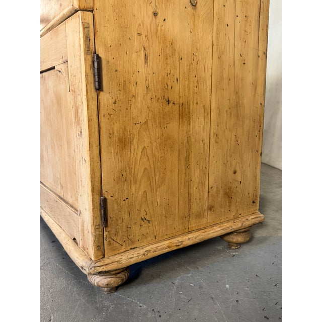 Antique English Deep Pine Dresser or Sideboard W/ Six Bun Feet | Circa 1890 For Sale - Image 18 of 18