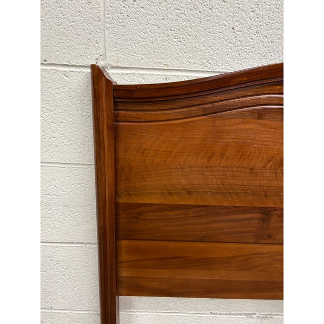 Vintage Full Size Victorian Carved Solid Wood Bed For Sale - Image 9 of 12