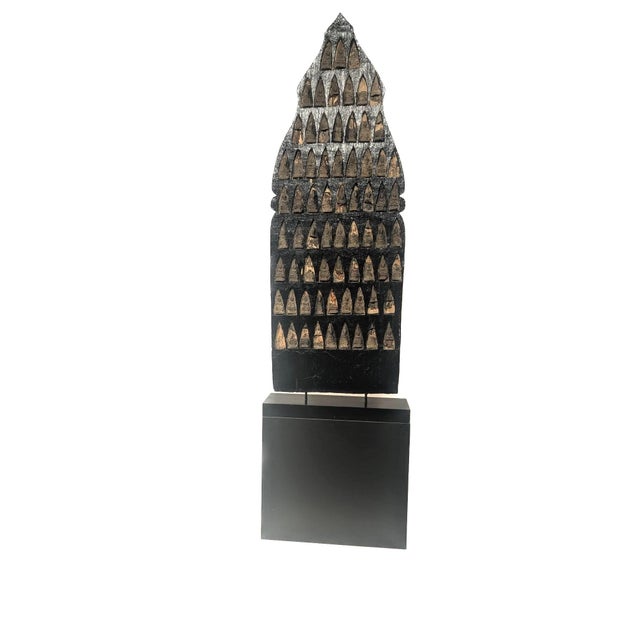 Offered is a late 19th Century to early 20th Century carved, chiseled and painted wood "Thousand Buddha" altar panel...