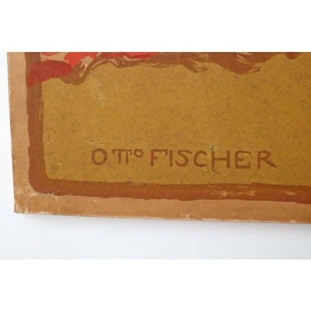 Art Nouveau Exhibition Poster of Saxony by Otto Fischer, Dresden, 1896 For Sale - Image 11 of 18