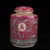 Late 20th Century Pink Famille Rose Longevity Lidded Tea Caddy, Chinoiserie Small Porcelain Ginger Jar For Sale - Image 5 of 9