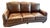 Hancock & Moore Brown (Portfolio Tobacco)Leather Sofa With Nailhead Trim and Turned Bun Feet For Sale