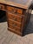 Wood Edwardian Oak Twin Pedestal Desk For Sale - Image 7 of 11