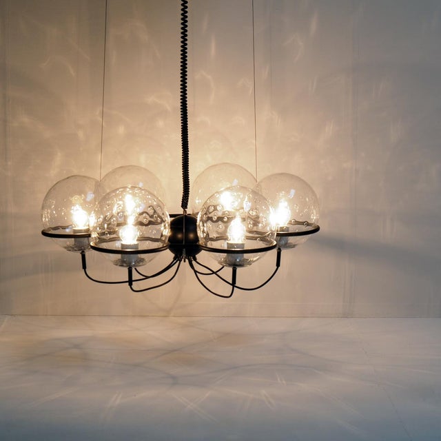 1960s Dutch Saturnus Chandelier from Raak Amsterdam, 1960s For Sale - Image 5 of 11