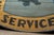Wood Oversize Antique Industrial Electric Service Hand-Painted Wooden Sign For Sale - Image 7 of 15
