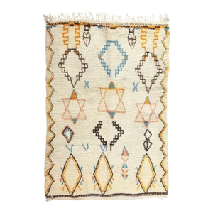 Vintage Judaica Moroccan Azilal Rug - 04'07 X 06'03