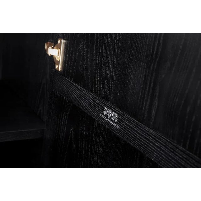 Wood Small Il Pezzo 1 Black Sideboard by Il Pezzo Mancante For Sale - Image 7 of 8